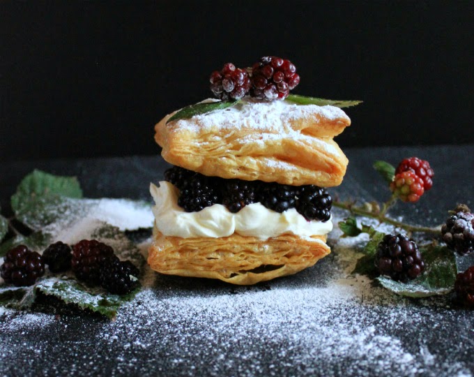 Blackberry Mille feuille The Candid Kitchen
